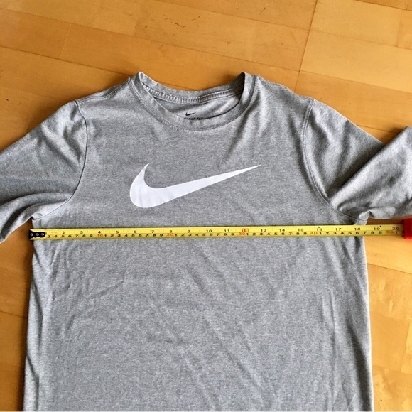 Nike Logo Short Sleeve Tee, Gray, White, Size XL (Youth) - Picture 10 of 16